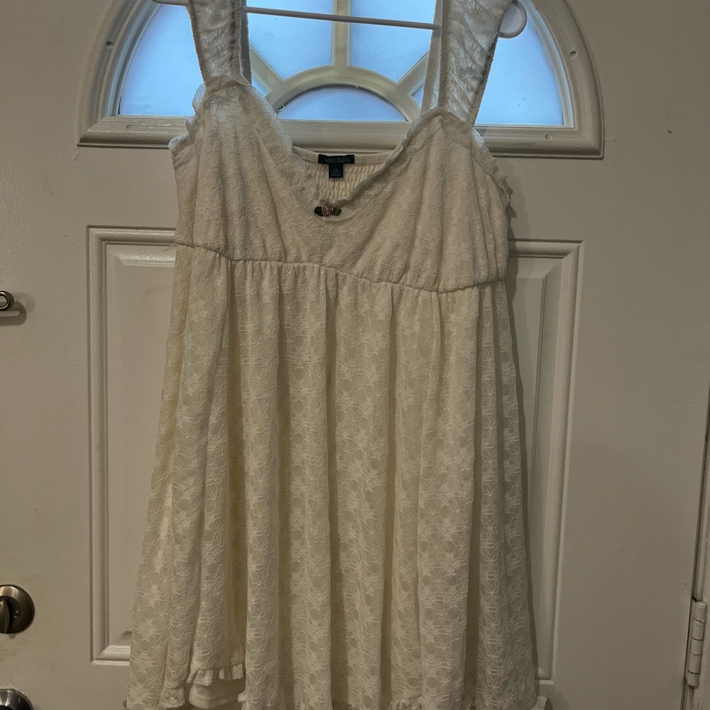 White Lace Sleeveless Summer Dress - Unknown Brand